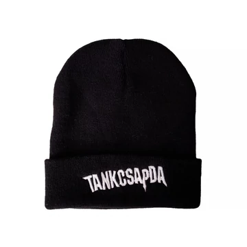 Kötött sapka Tankcsapda logóval - fekete/fehér