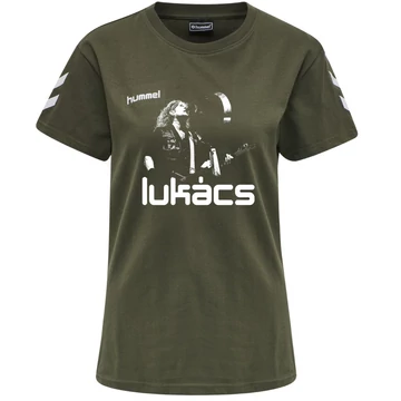 Lukács X Hummel póló - zöld/khaki - uniszex