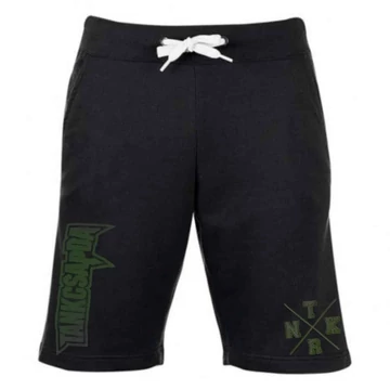 Hímzett rövidnadrág - fekete/zöld - férfi