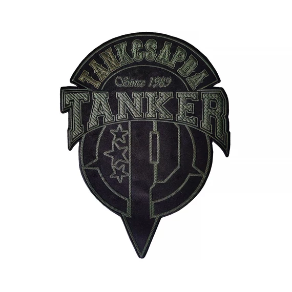 TANKER nagy felvarró - sötétzöld