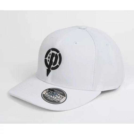 Baseball sapka - fehér alapon fekete logó - felnőtt