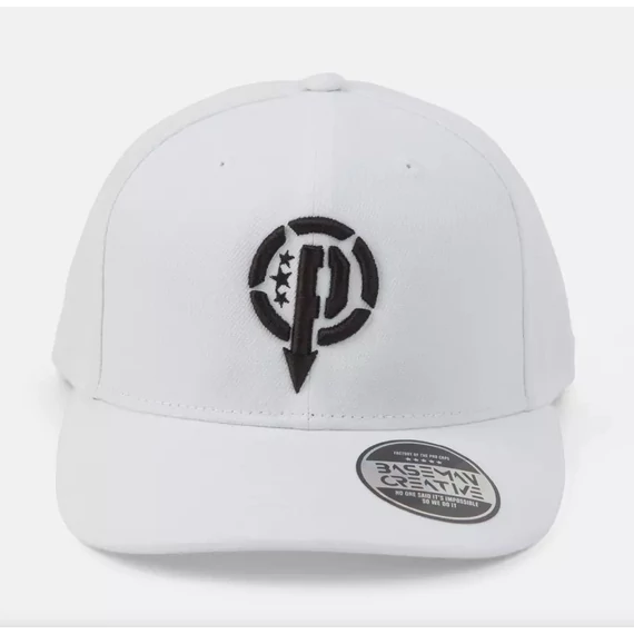 Baseball sapka - fehér alapon fekete logó - felnőtt