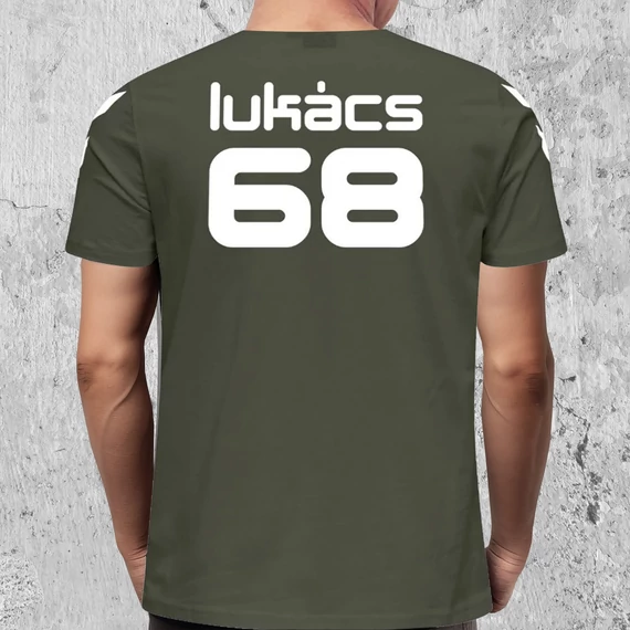 Lukács X Hummel póló - zöld/khaki - uniszex