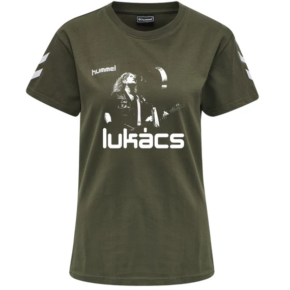 Lukács X Hummel póló - zöld/khaki - uniszex