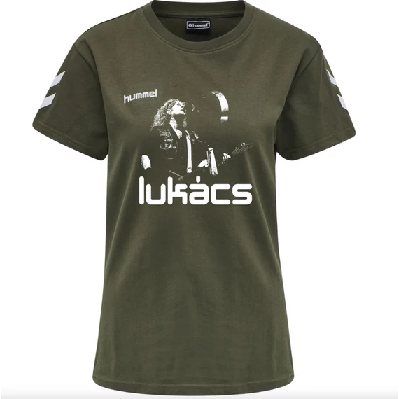 Lukács X Hummel póló - zöld/khaki - uniszex