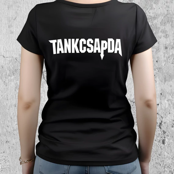 Fekete póló Tankcsapda logóval - női
