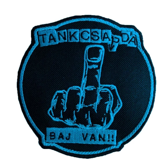 BAJ VAN!! felvarró - kék