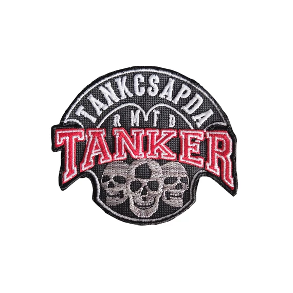 TANKER felvarró - piros - 8,5 x 10 cm
