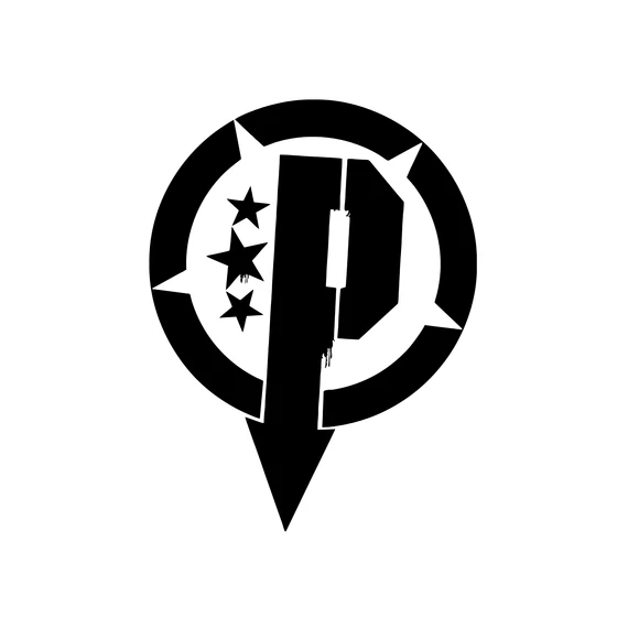 P logós matrica - 10 *10 - fekete