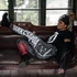 Leggings - piros szegecses - női